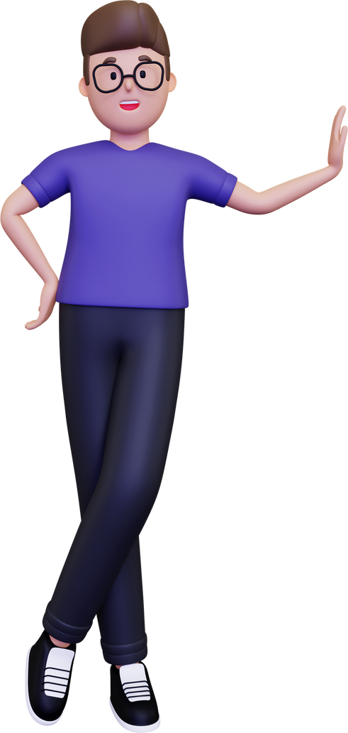 Man standing 3D Illustration